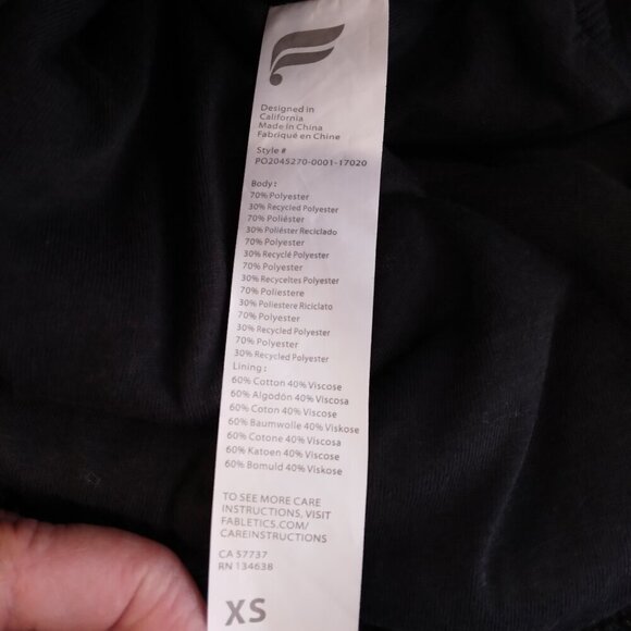 Fabletics Malia Polar Fleece Black Lined Pullover Size XS - Picture 12 of 14